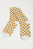 Checkered Stylish Print Mid-Calf Socks (Yellow/Black)