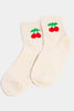 Crew Cuff Embroidery Socks with Stylish Prints (Assorted Styles)