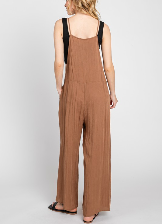 Marceline Spaghetti Strap Wide Leg Overalls