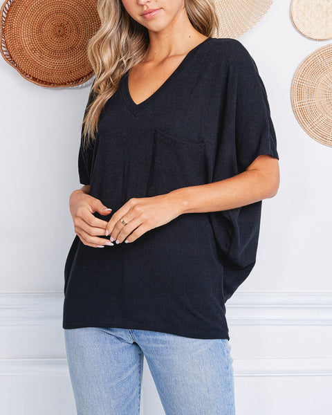 24/7 Classic Dolman Long Sleeve Top In Black – Shop at Goldie's